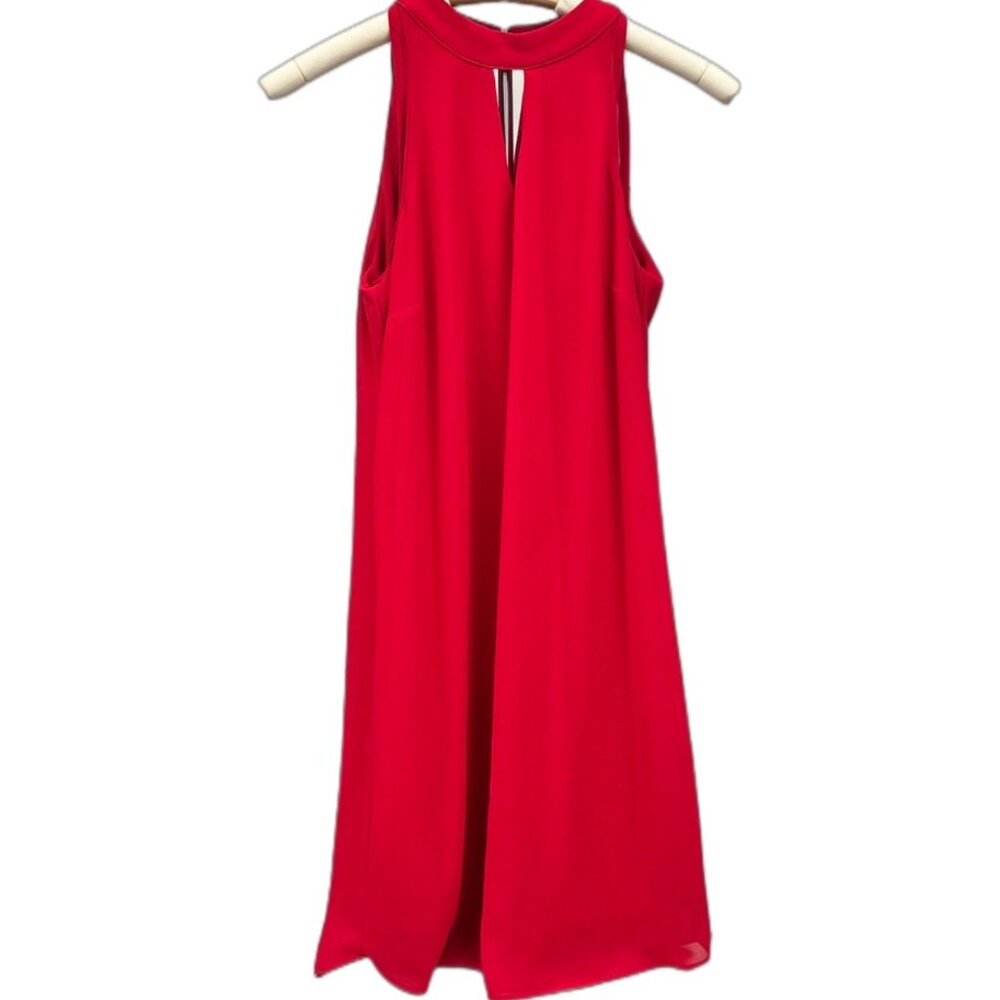 BCX Dress Red Cocktail Dress Halter Shift Mini Sleevless Relaxed Flowy Small
